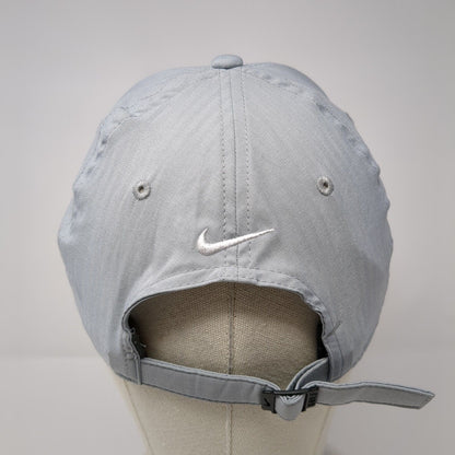 Nike Swoosh Slideback Hat Gray One Size Striped Adjustable Legacy91