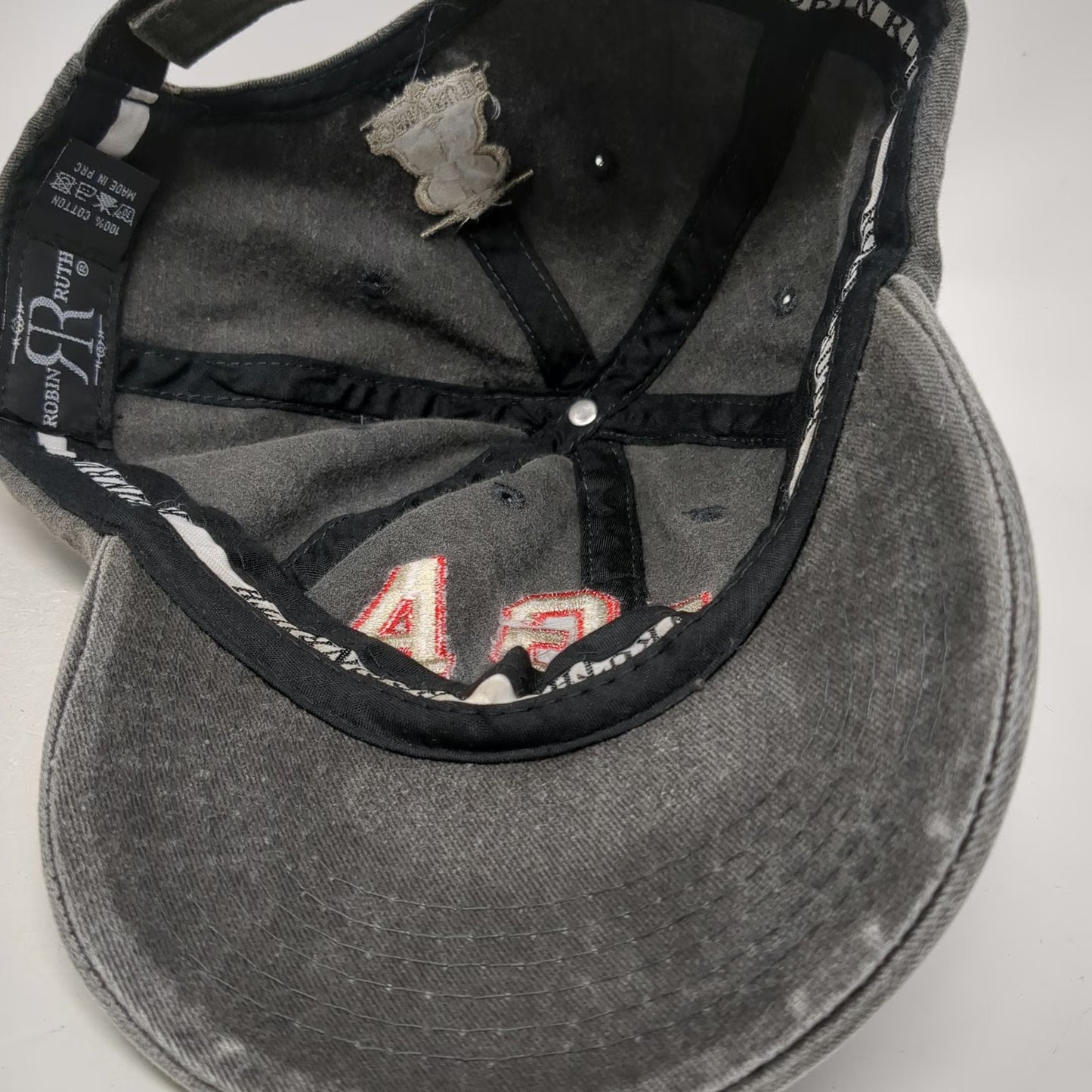 Robin Ruth Baseball Cap Gray OSFM Riga Latvia Souvenir Travel Hat Cotton Logo