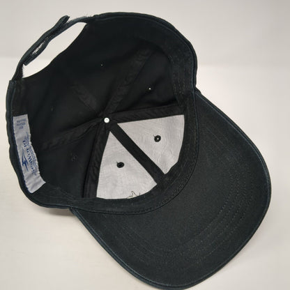 SeaWorld Strapback Hat Black One Size Solid Adjustable Embroidered