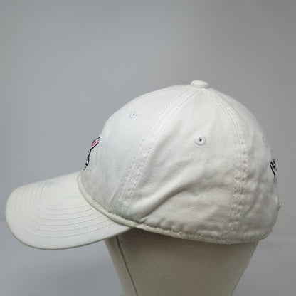 Psycho Bunny Baseball Cap White One Size Embroidered Logo Slideback Cotton Hat