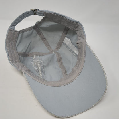 Sports Slideback Hat Gray One Size Adjustable Mesh Trim Solid Outdoor