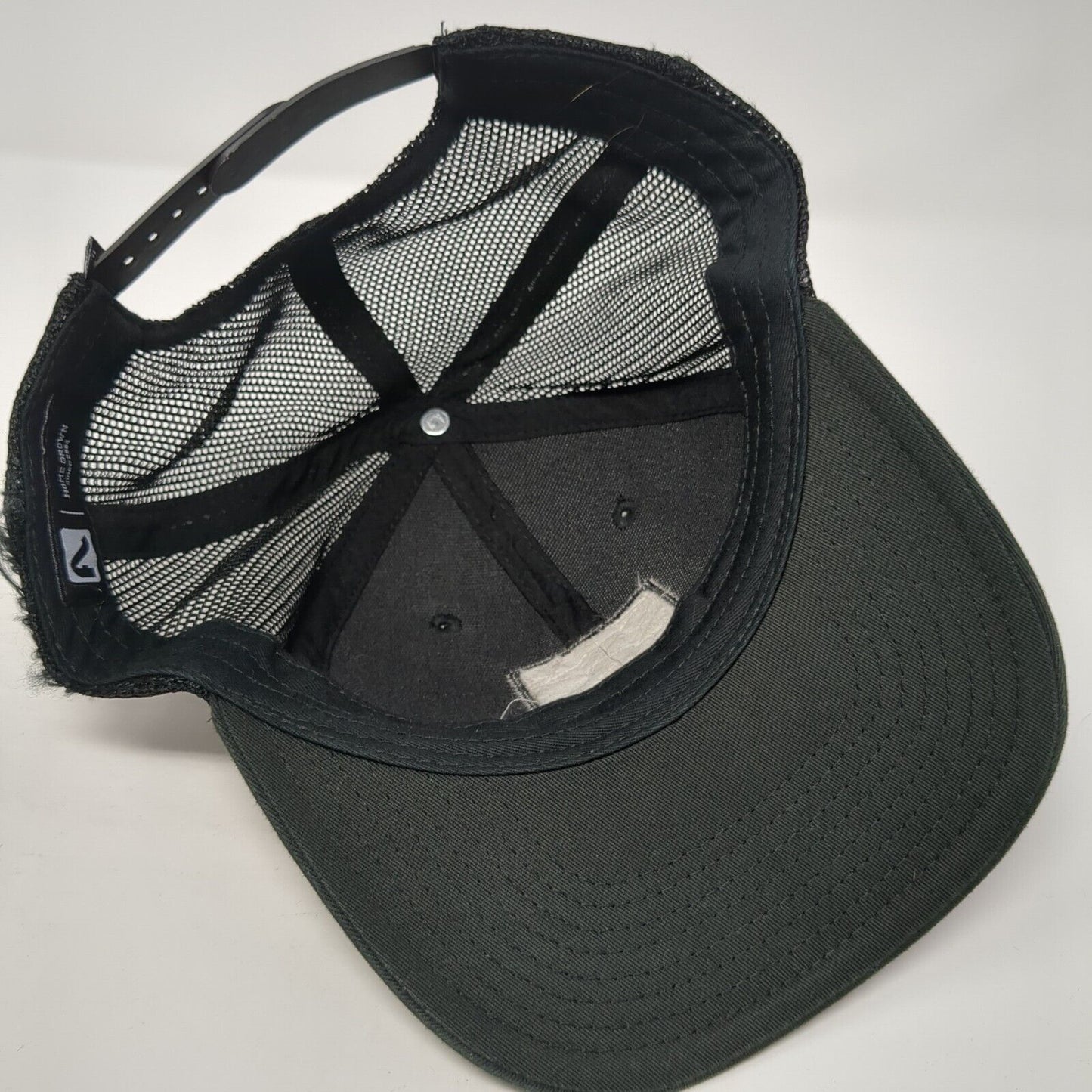 Keep Winter Wild Patch Snapback Trucker Hat Black One Size Mesh Back