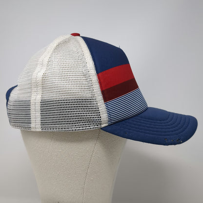 Billabong Trucker Hat Blue White Red One Size Striped Mesh Snapback Foam Front