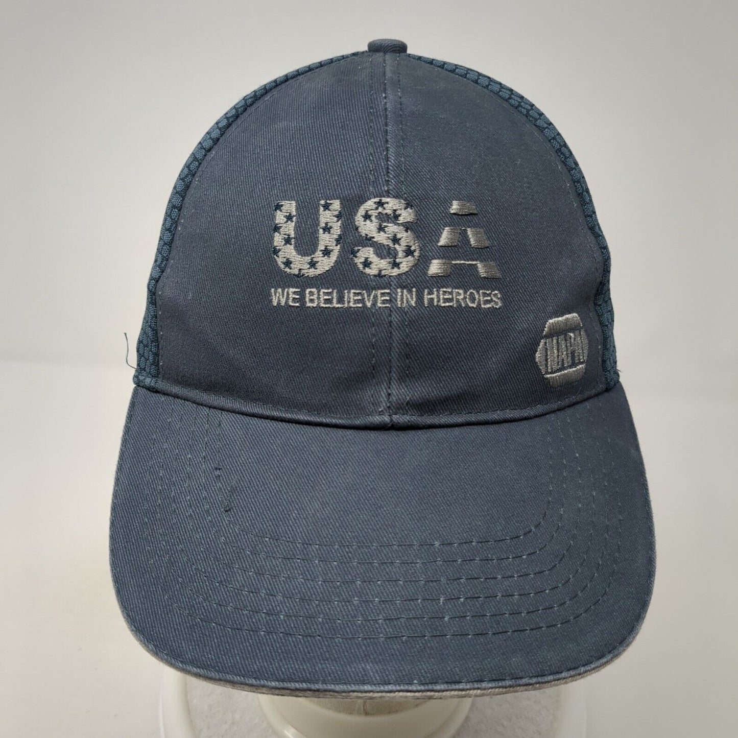 USA We Believe in Heroes NAPA Strapback Baseball Cap Blue One Size Patriotic
