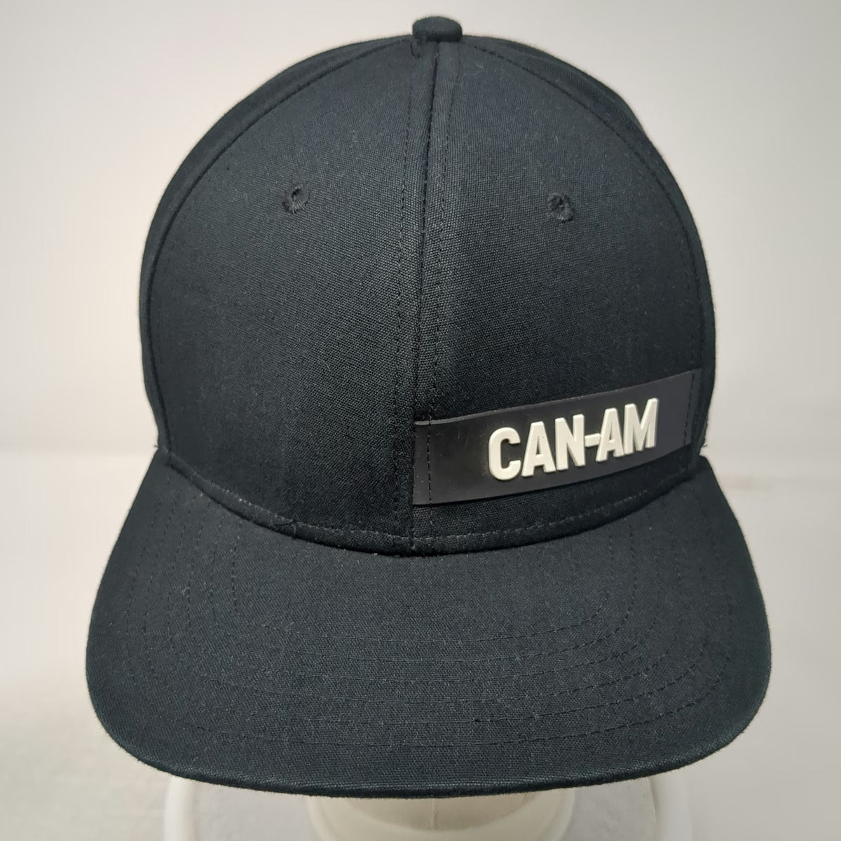 Can-Am Snapback Black One Size Rubber Patch Flat Brim BRP Off-Road ATV Hat