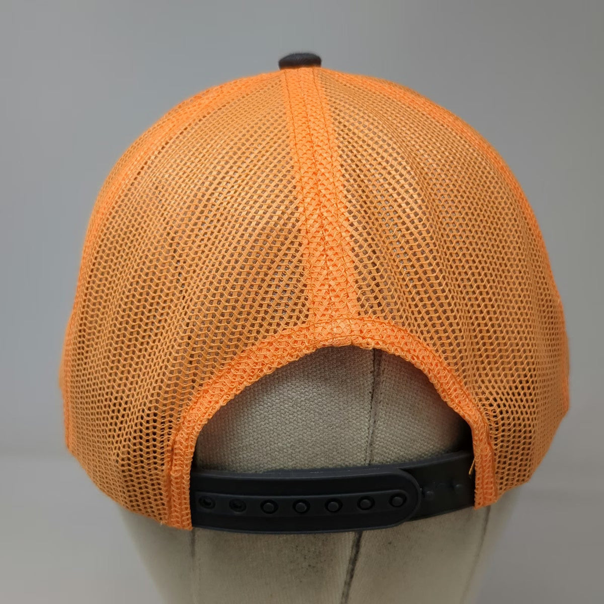 Port Authority Black Orange Trucker Hat One Size Mesh Snapback Beechwood Logo