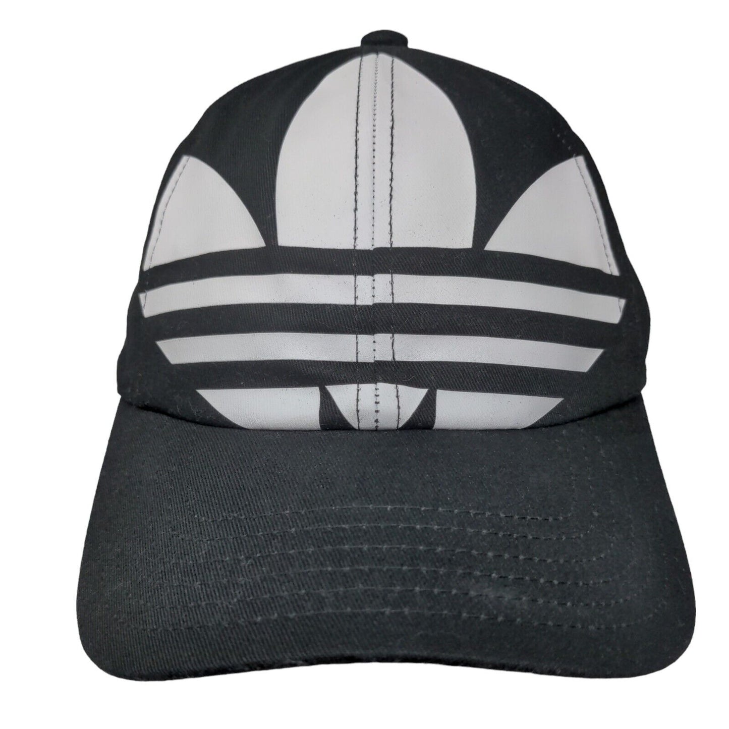 Adidas Big Trefoil Women's Slideback Hat Black OSFW Adjustable 3 Stripes