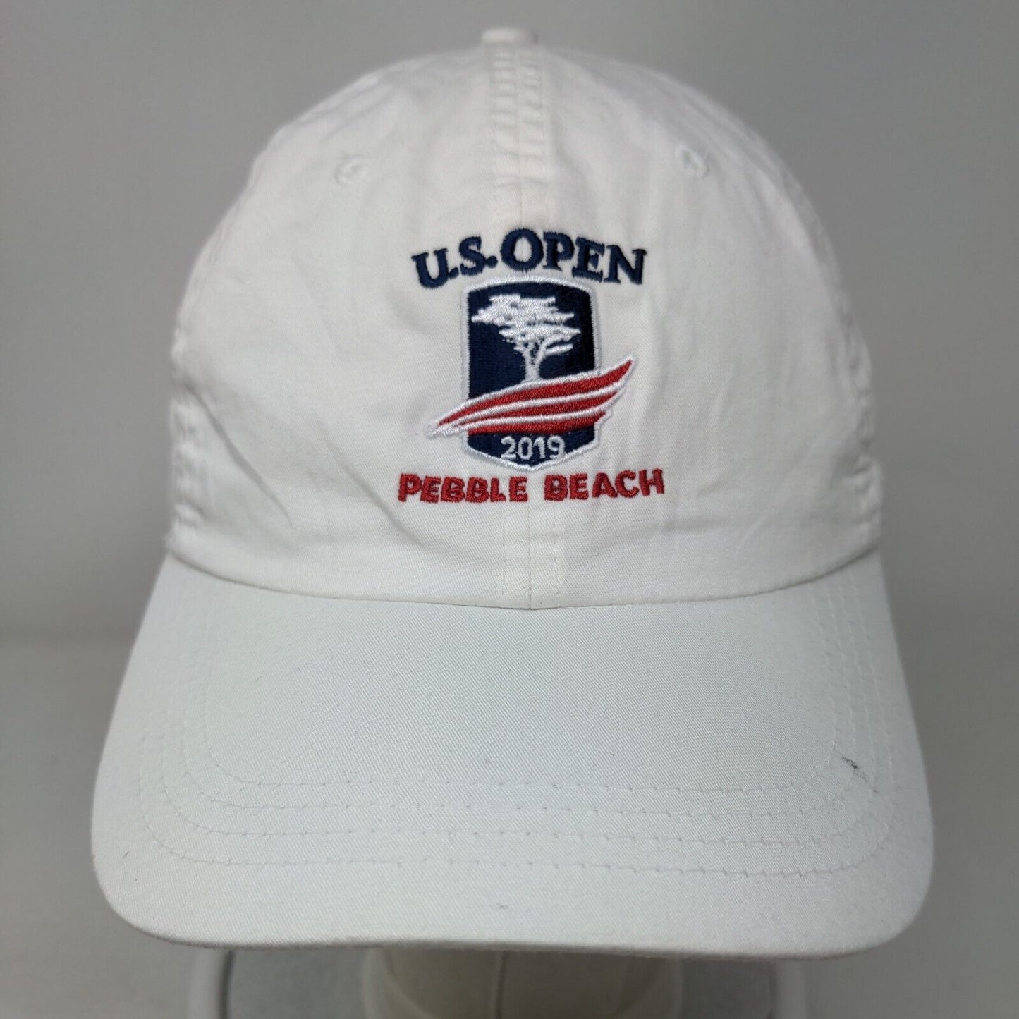 U.S. Open Pebble Beach 2019 Strapback Hat White Classic Cut Embroidered