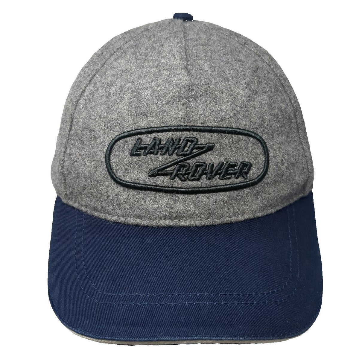 Land Rover 5 Panel Gray Blue Wool Blend Hat One Size Embroidered Logo Cap