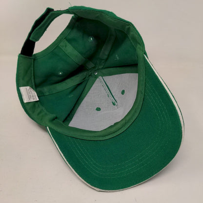 King's Academy Strapback Hat Green 58cm Solid Adjustable Vent Holes