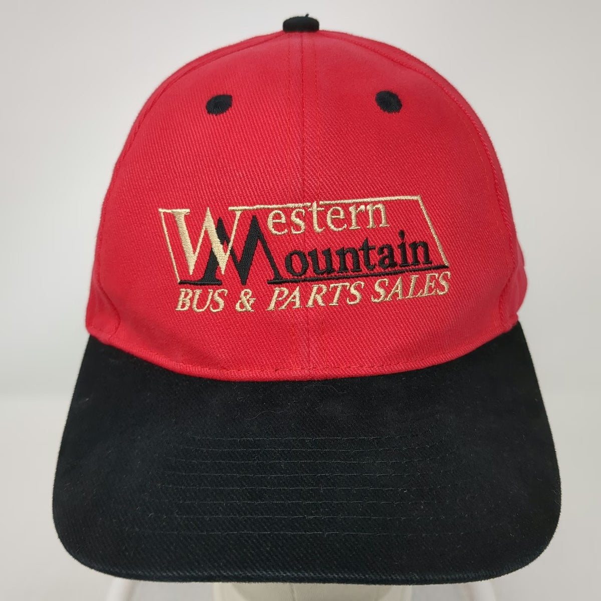 Otto Baseball Cap Red One Size Western Mountain Bus & Parts Sales Strapback Hat
