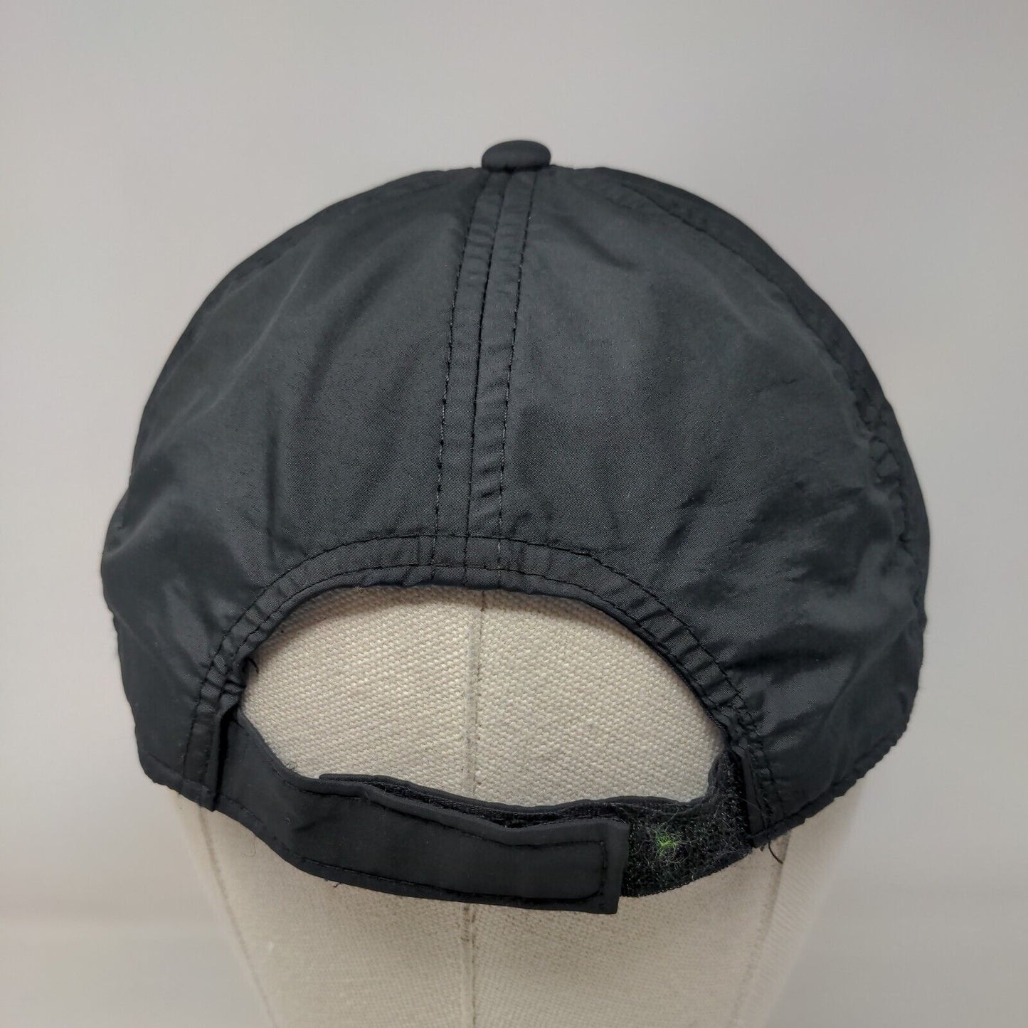 Unbranded Strapback Hat Black One Size Adjustable Vented Holes 6 Panel Blank