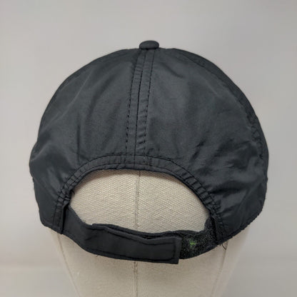 Unbranded Strapback Hat Black One Size Adjustable Vented Holes 6 Panel Blank