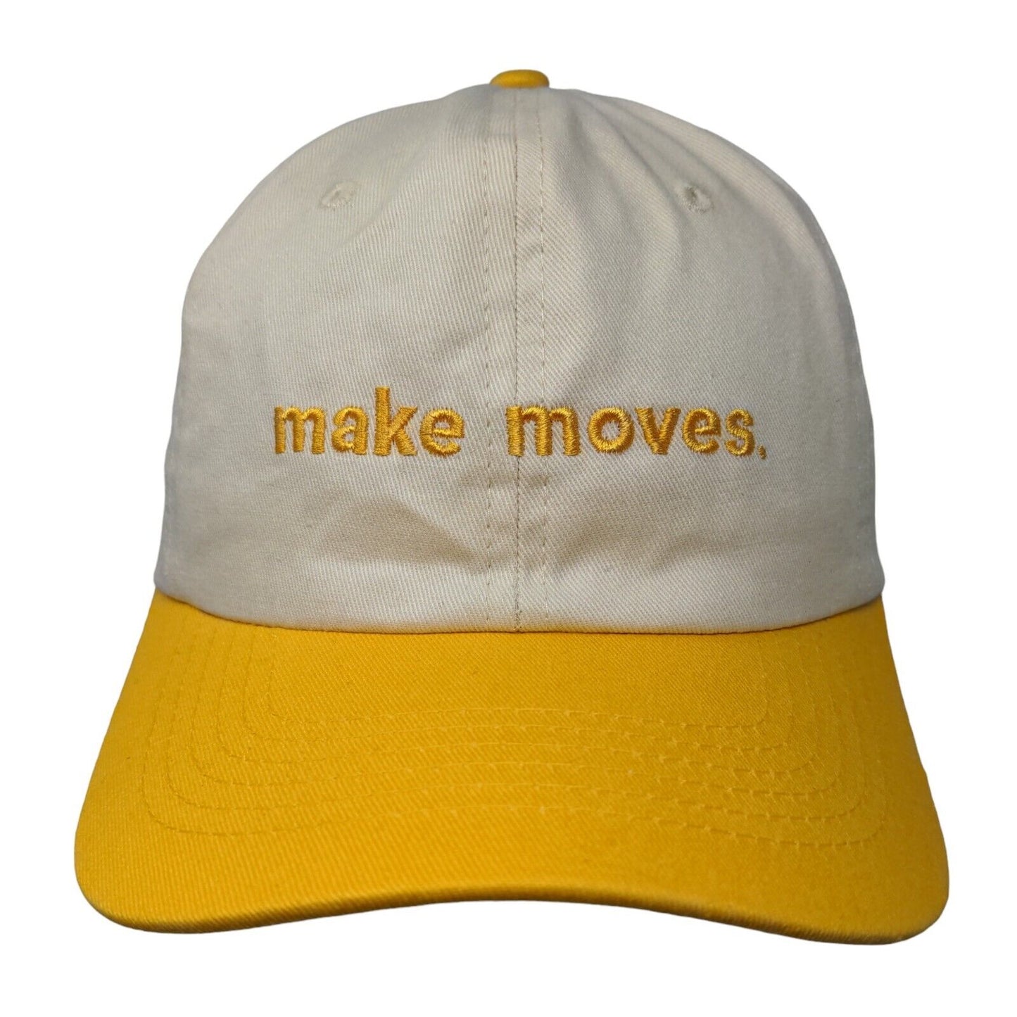 Make Moves Bumble Snapback Hat One Size Tan Embroidered 6 Panel
