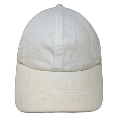 GAP Baseball Cap White One Size Paint Splatter Graphic Adjustable Cotton Hat