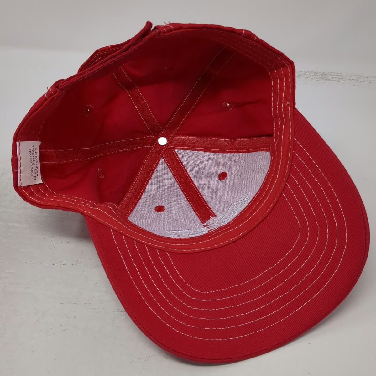 Budweiser Baseball Cap Red One Size Strapback Logo Contrast Stitching Hat