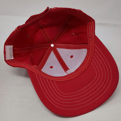 Budweiser Baseball Cap Red One Size Strapback Logo Contrast Stitching Hat