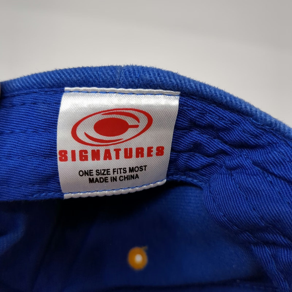 Signatures UCLA Bruins NCAA Blue Yellow One Size Strapback Cap Script Logo Hat