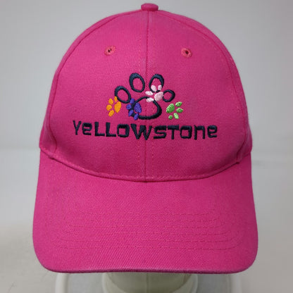 S Hats Yellowstone National Park Paw Print Hat Pink Baseball Cap One Size Strap