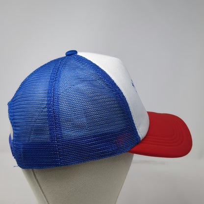 Blue White Red Trucker Hat One Size Oh My Stars Mesh Back Foam Snapback hat