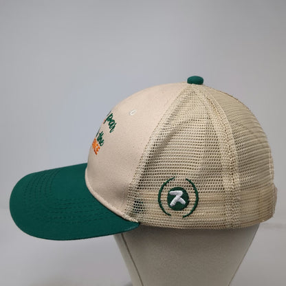7-Eleven Baseball Cap Beige Green One Size Mesh Golf Over Par Influence Joke Hat