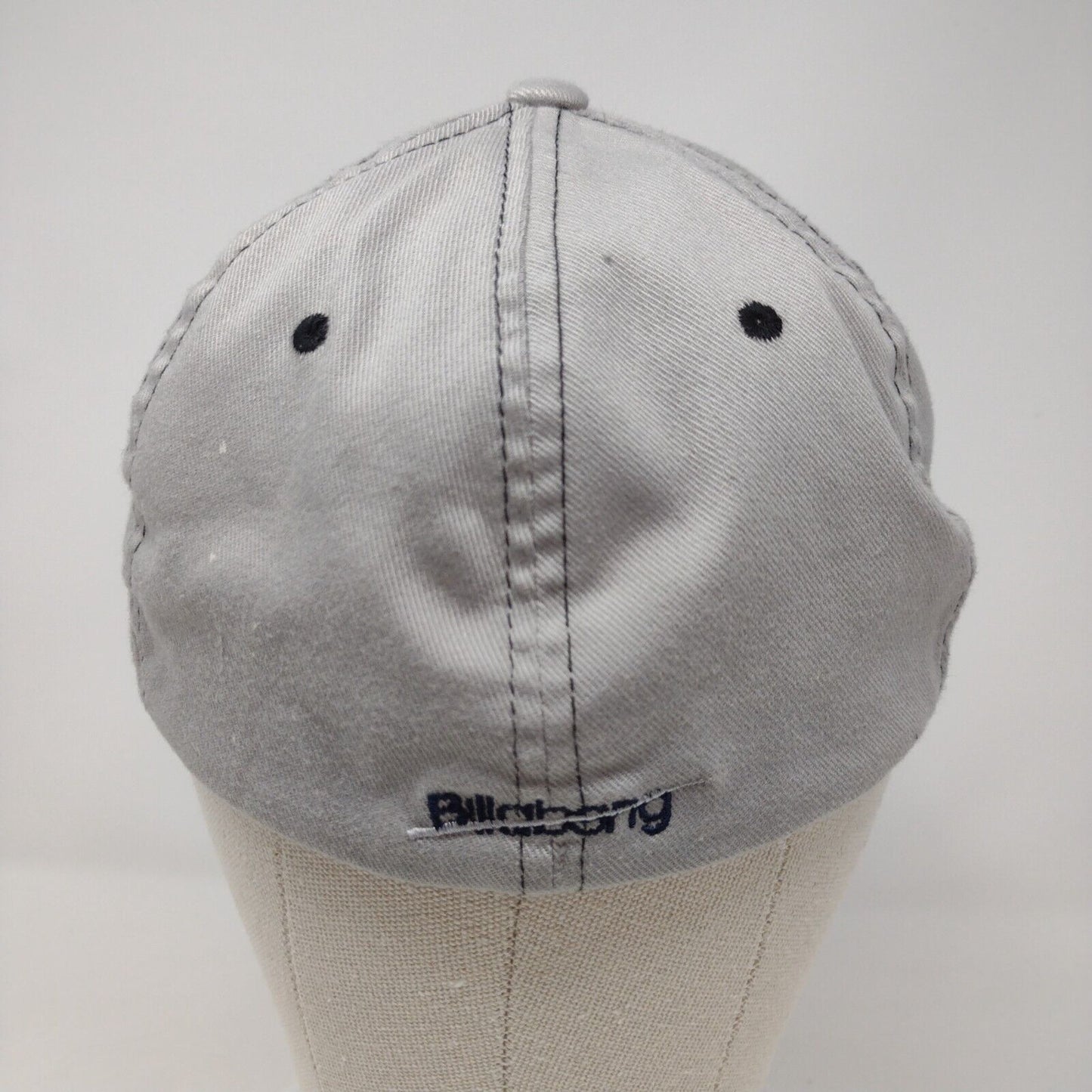Billabong Fitted Hat Gray OSFA Solid Embroidered Flexfit Vent Holes