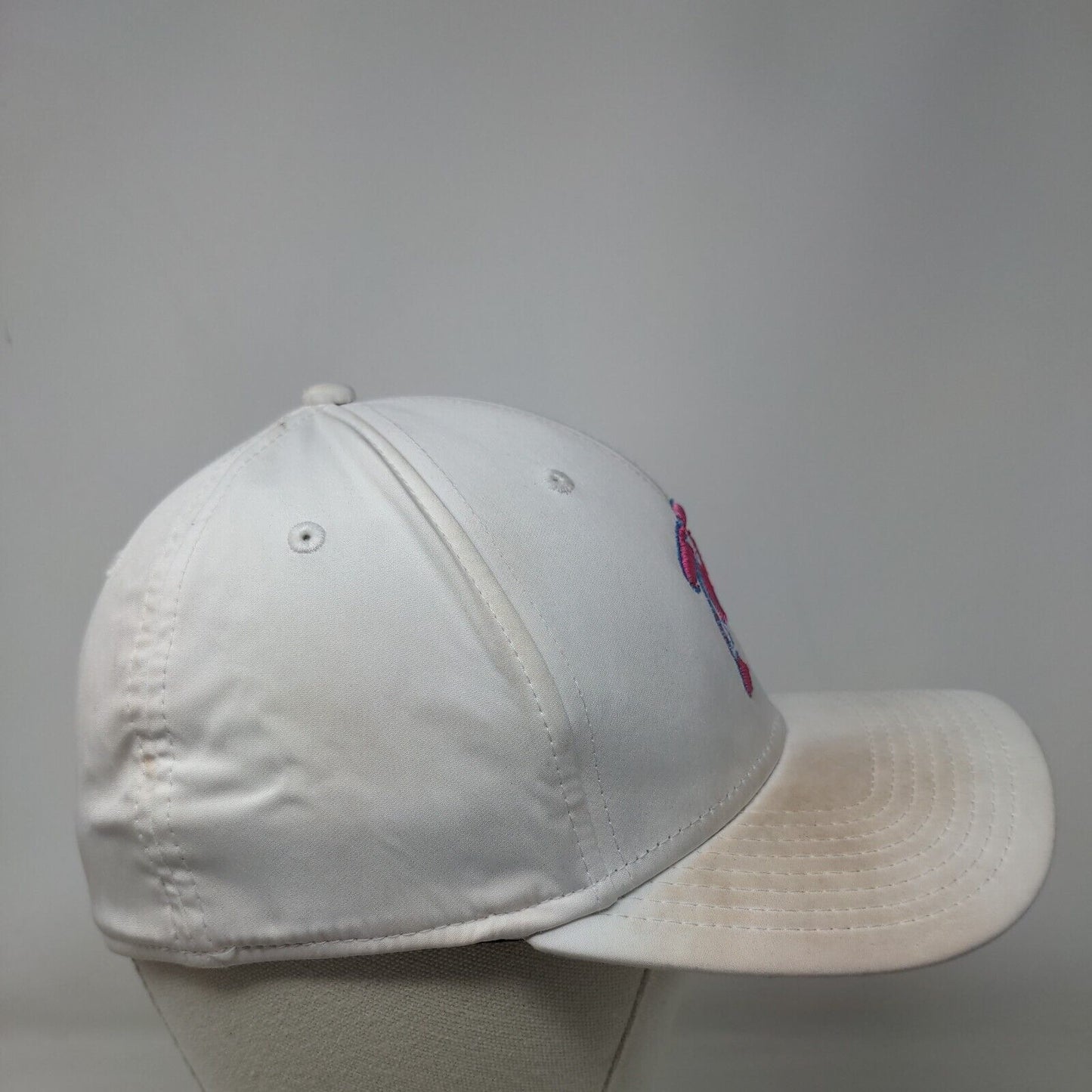 Domeheadwear.co Fitted Hat White S/M Style XXIX Embroidered Vented Holes