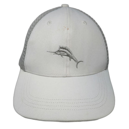 Tommy Bahama Trucker Hat White One Size Marlin Margarita Recipe Gray Mesh