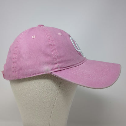 Lucky 7 USA Baseball Cap Pink One Size Embroidered Ocean City Strapback Hat