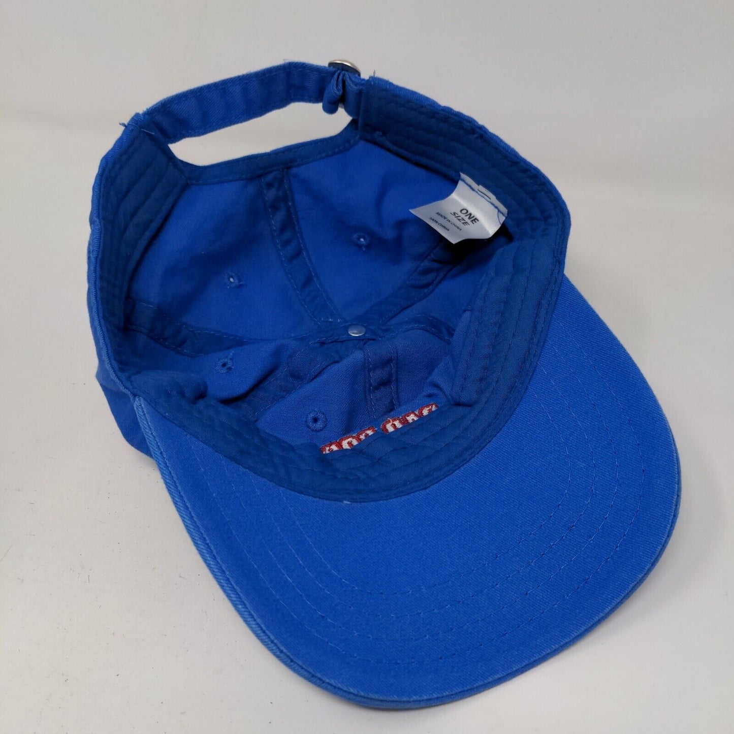 Unbranded Men's Slideback Hat Blue Size OS Embroidered Dad Bod Logo Cotton