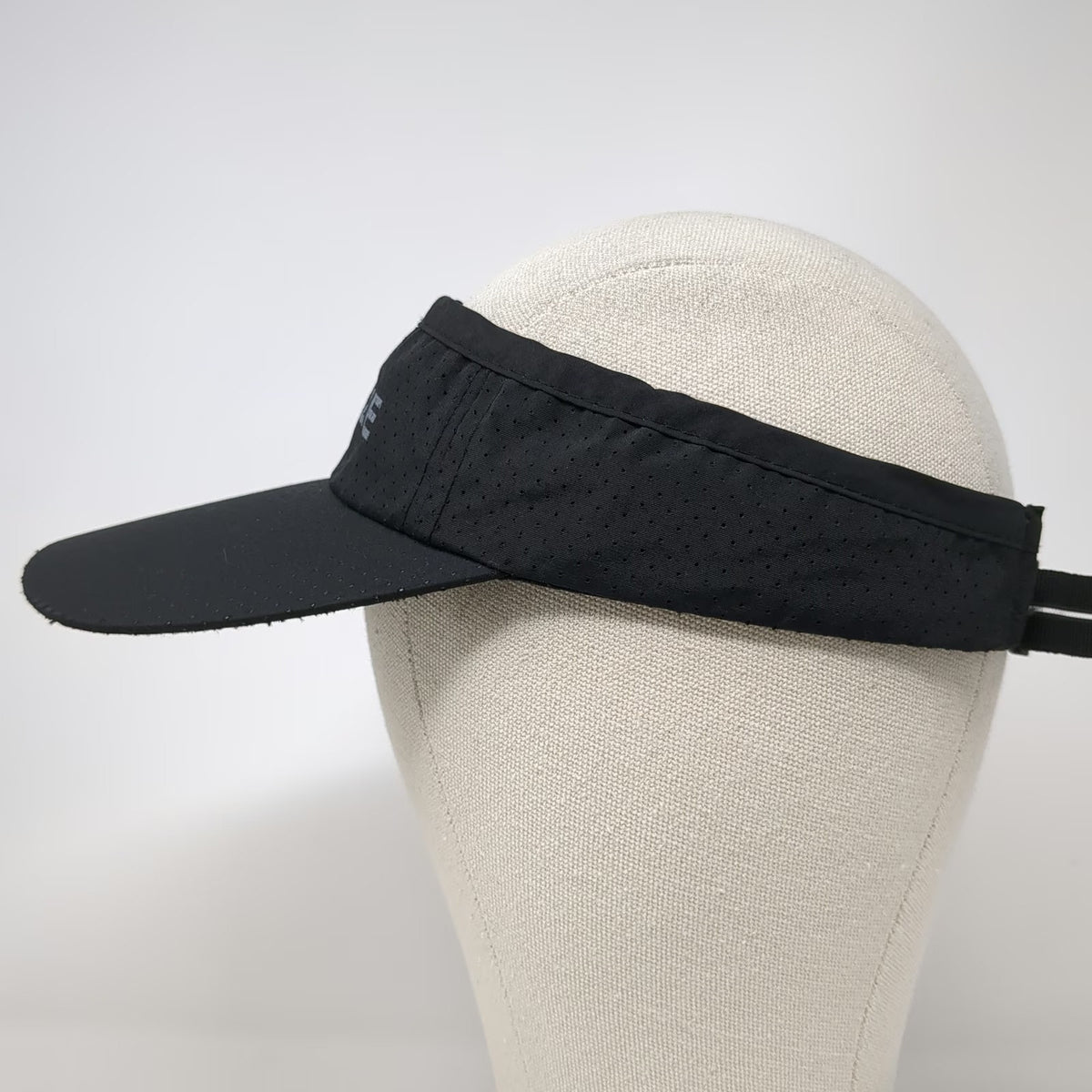 Black Visor One Size Belize Anchor Perforated Polyester Adjustable Slideback Hat
