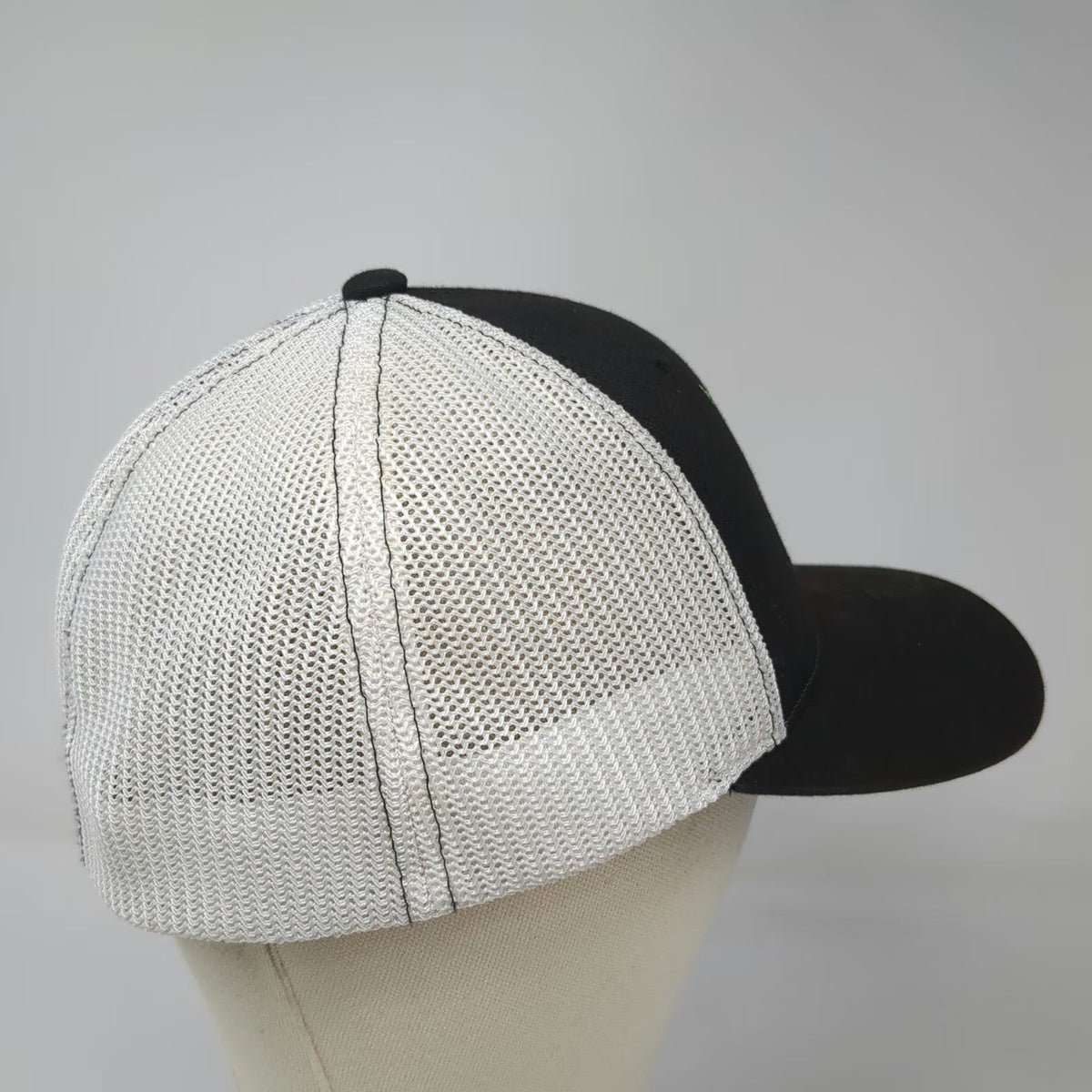 Richardson Baseball Cap Black XL Mesh Back Stretch Fit TLK Logo Embroidered Hat