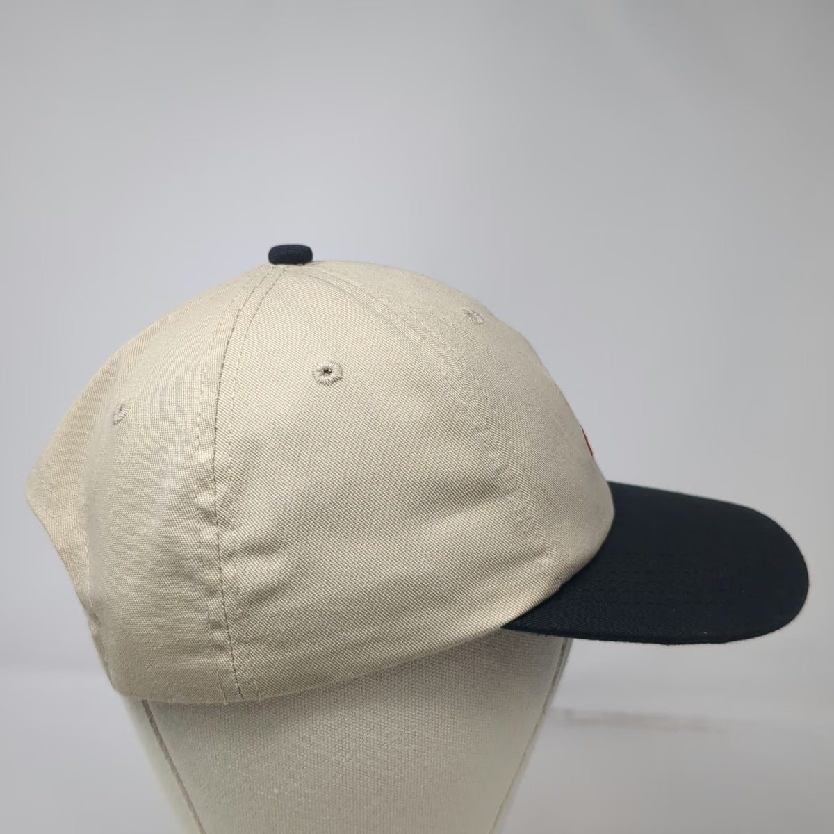 K-Products Snapback Hat Beige Black One Size DEKALB Seed Winged Corn Logo Cap
