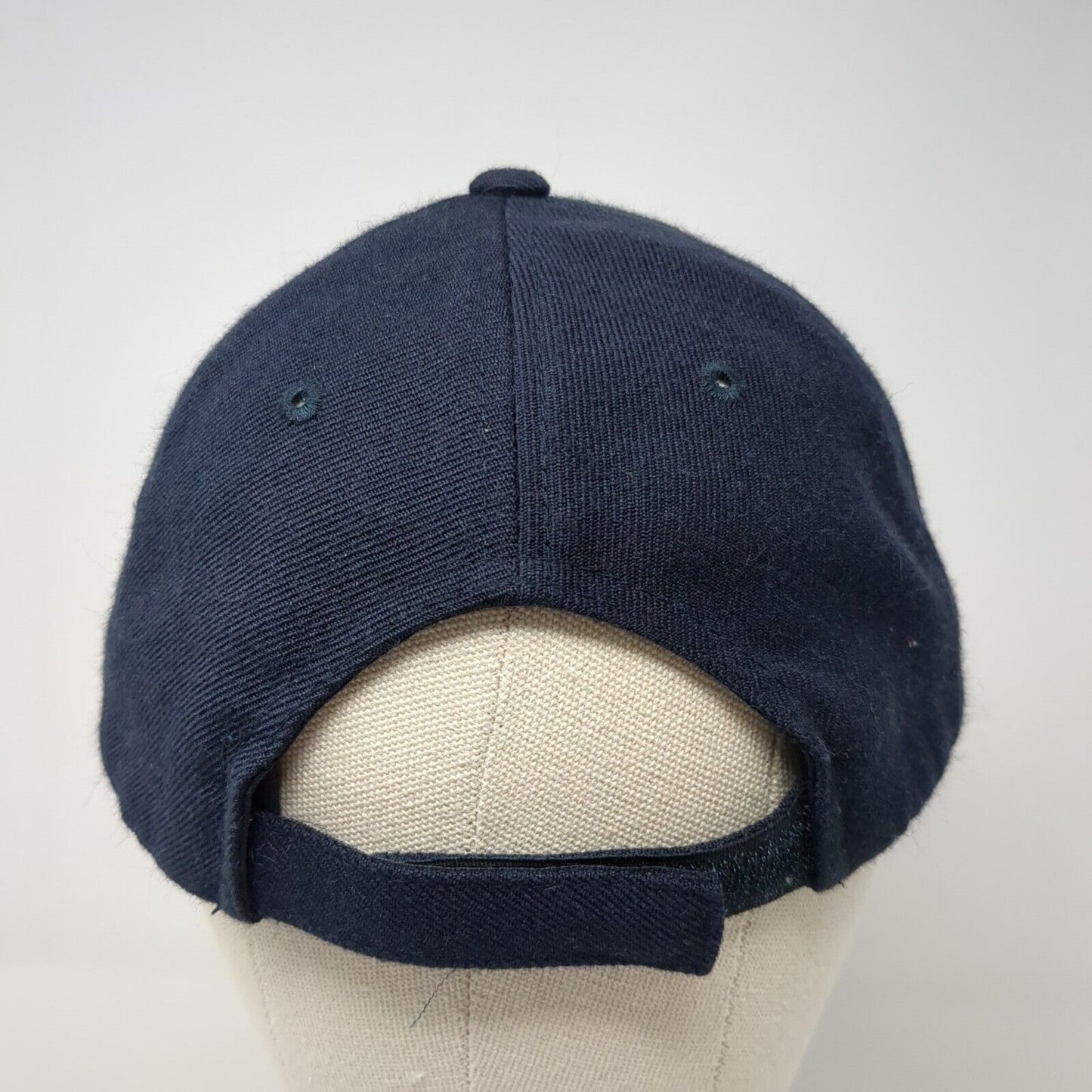 Lids Strapback Hat Blue One Size Adjustable Vented Holes 6 Panel Blank