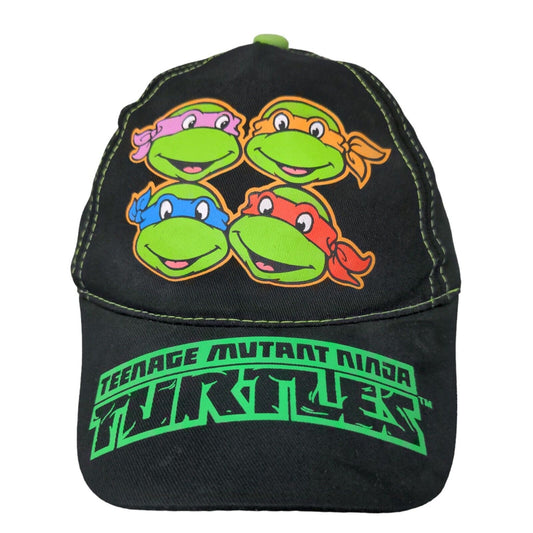 Nickelodeon Boy's Strapback Hat Black Size OSFM Graphic TMNT Turtles Logo