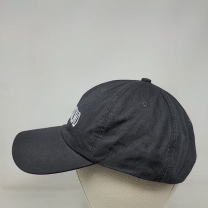 Brunch Squad Strapback Hat Gray One Size Adjustable Embroidered Vented Holes