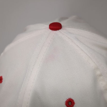 Cameo 5 Panel White Red Mount St. Helens Helicopter Mountain Hat Vintage