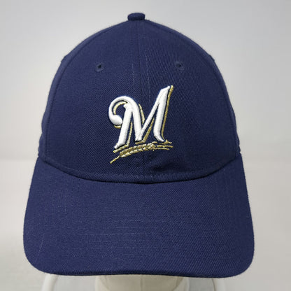 Milwaukee Brewers MLB New Era Blue Baseball Cap One Size Strapback Curved Brim