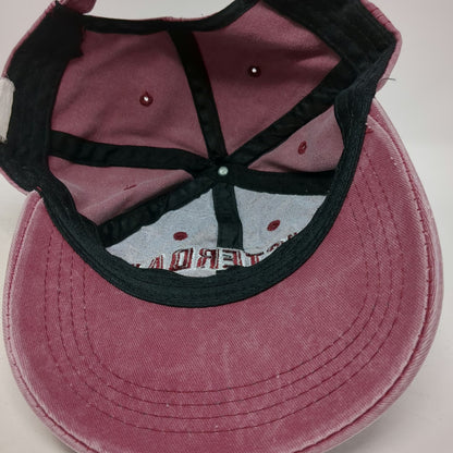 Baseball Cap Red OSFM Amsterdam Since 1275 Slideback Distressed Adjustable Hat
