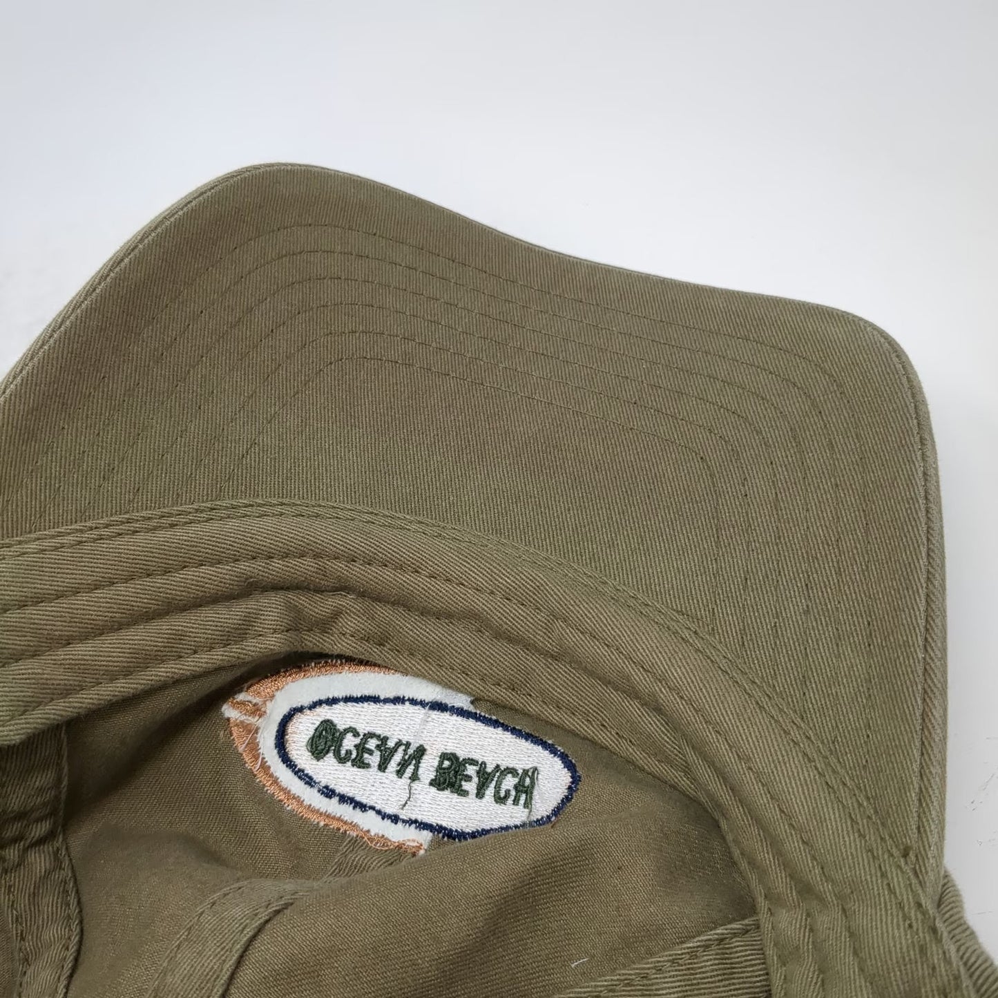 Royal Baseball Cap Green One Size Ocean Beach Embroidery Strapback Cotton Hat