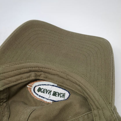 Royal Baseball Cap Green One Size Ocean Beach Embroidery Strapback Cotton Hat