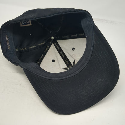Hurley Baseball Cap Black M Flexfit Tonal Embroidered Logo Polyester Hat