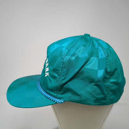 San Sun 5 Panel Blue Hat Vintage Checkered Rope Stamford Bank Embroidered Logo