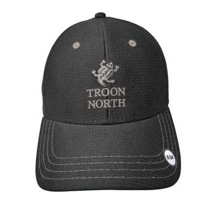 Troon North Troon Golf Fitted Hat Black S/M A-Flex Embroidered 6 Panel