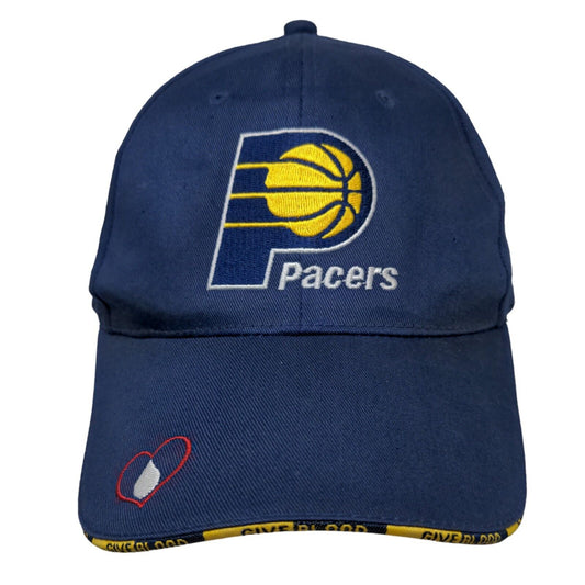 Indiana Pacers Men's Slideback Hat Blue Adjustable Embroidered Blood Drive Logo