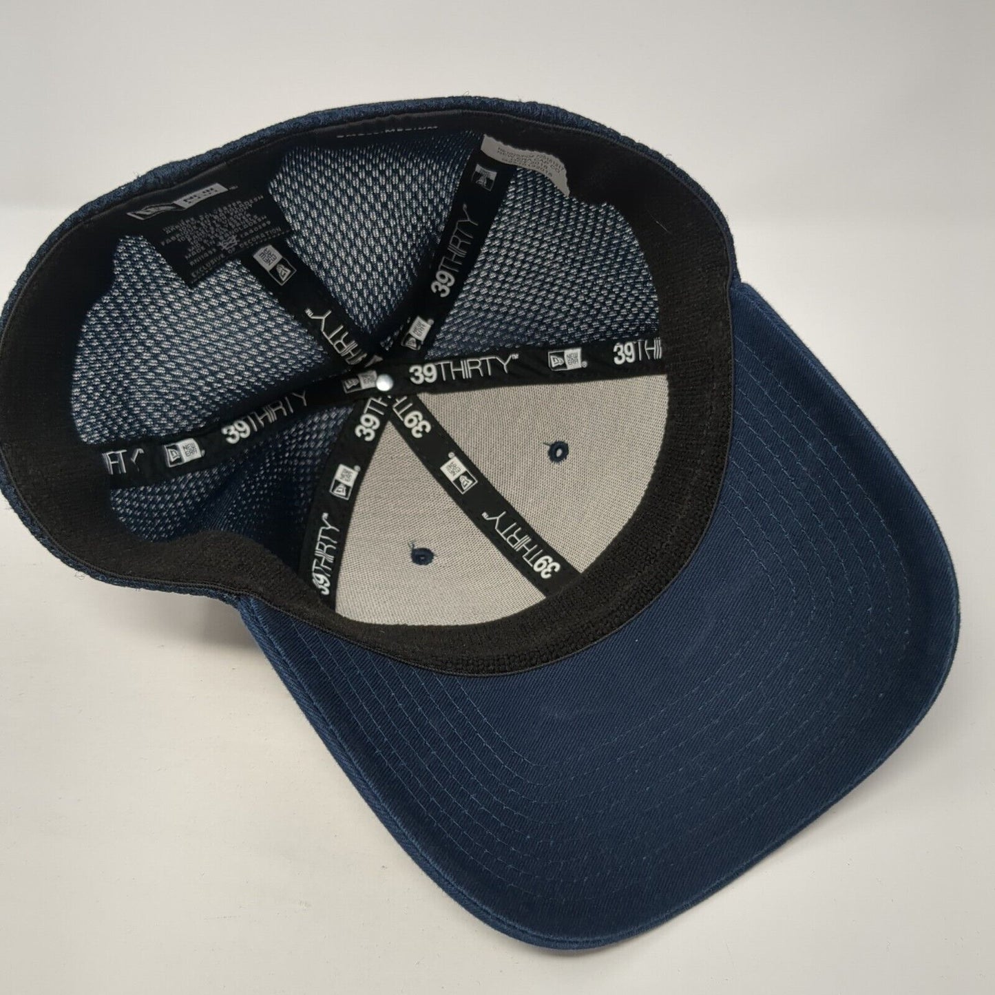 Mavericks Fitted Mesh Back Hat Blue S-M Stretch Solid New Era 39Thirty