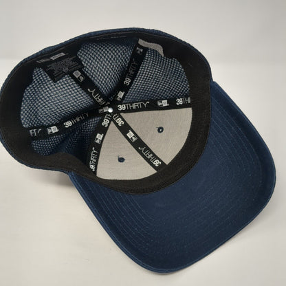 Mavericks Fitted Mesh Back Hat Blue S-M Stretch Solid New Era 39Thirty