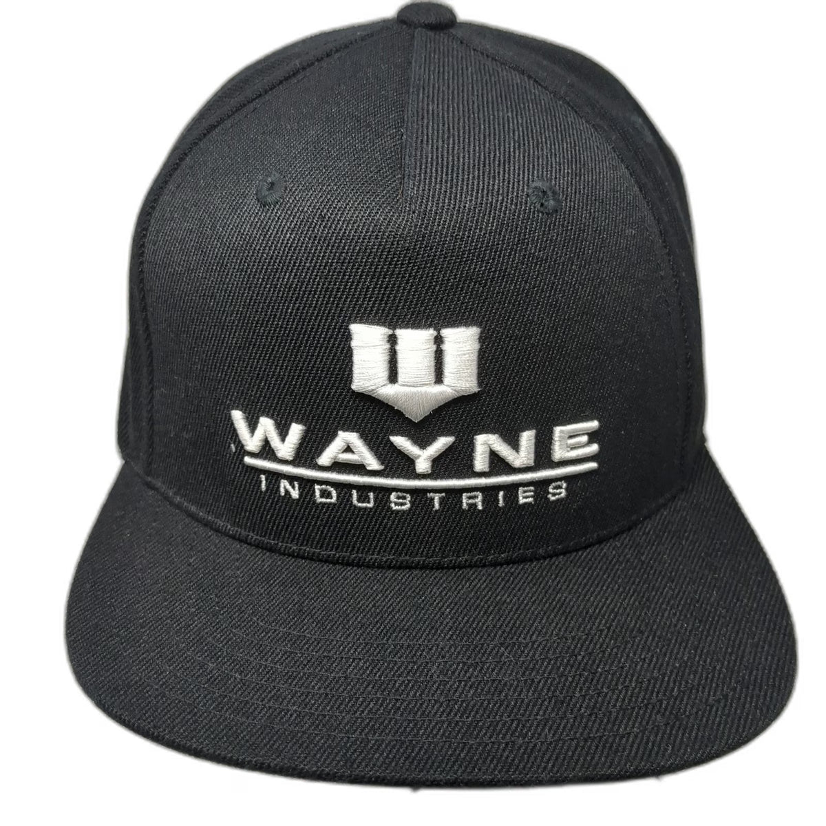 Bioworld Wayne Industries 5 Panel Black One Size Snapback Batman Flat Bill Hat