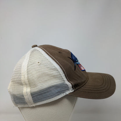 Guy Harvey Snapback Mesh Back Trucker Hat Brown One Size Colorblock