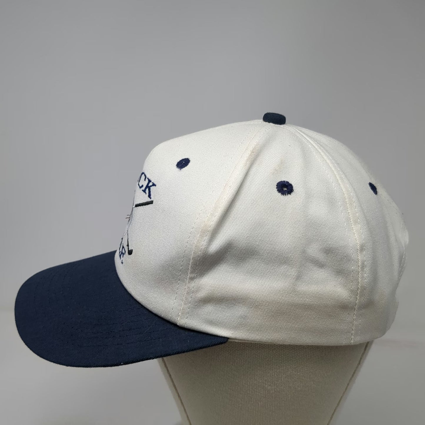 K-Products Snapback White Blue One Size Buick Golf Crossed Clubs Made in USA Hat